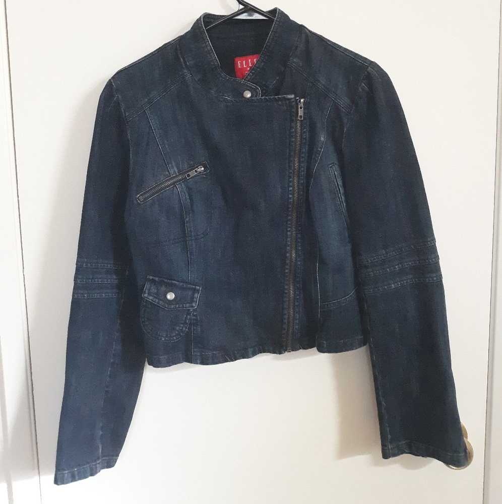 Elle (M) Moto Style Denim Jacket